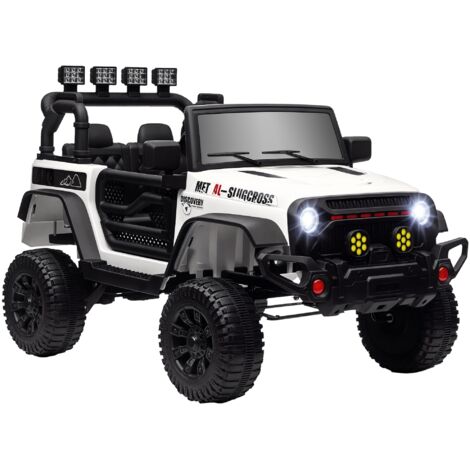 Voiture électrique pour enfants +3 ans avec batterie 12V, télécommande LED, phares, klaxon, musique blanche