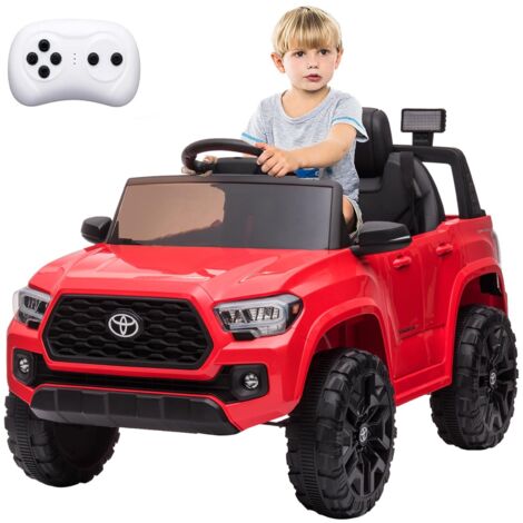 Voiture électrique pour enfants à partir de 3 ans, Toyota,12 V, avec télécommande parentale, suspension à ressort, ceinture de sécurité, démarrage en douceur, lumière LED, rouge