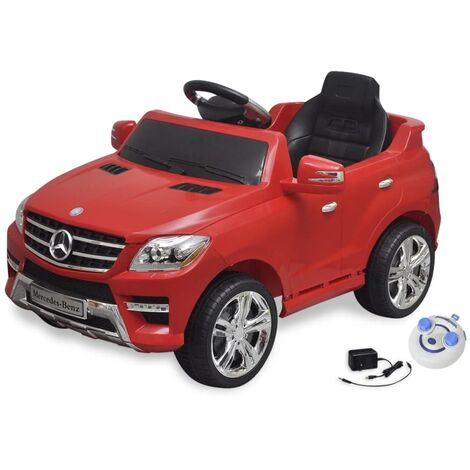 vidaXL Voiture Enfant Electrique Télécommande Mercedes Benz ML350 Blanc/Rouge