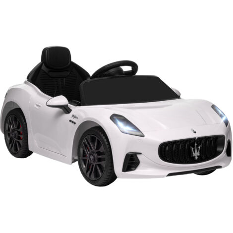 Voiture électrique pour enfants sous, 12V avec télécommande, de 3 à 5 ans, blanc
