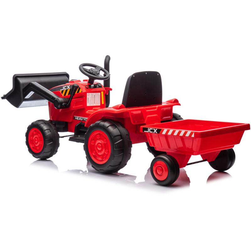 Hauss Spole - Voiture électrique pour enfants, tracteur de conduite,2RM, Bluetooth, musique, volume et vitesse réglables, rouge
