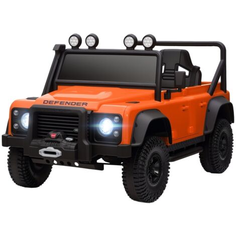 Voiture électrique pour enfants,12V à piles,télécommande,fonction musique,klaxon,lumières LED,orange