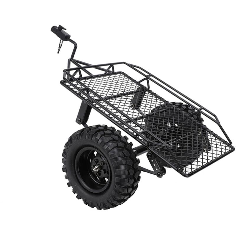 Treetalk - Voiture électrique Remorque à godet en métal rc Simulation de voiture de remorquage pour TRX4 D90 SCX10 CC01 1/10 pièces de bricolage Noir