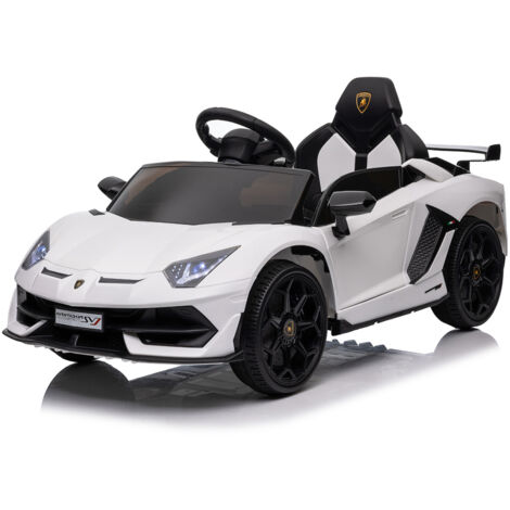 Voiture Électrique,Lamborghini SX2018 25W2 (390) 12V Enfants avec 14kg pour Enfant 3-8 Ans, (blanc)