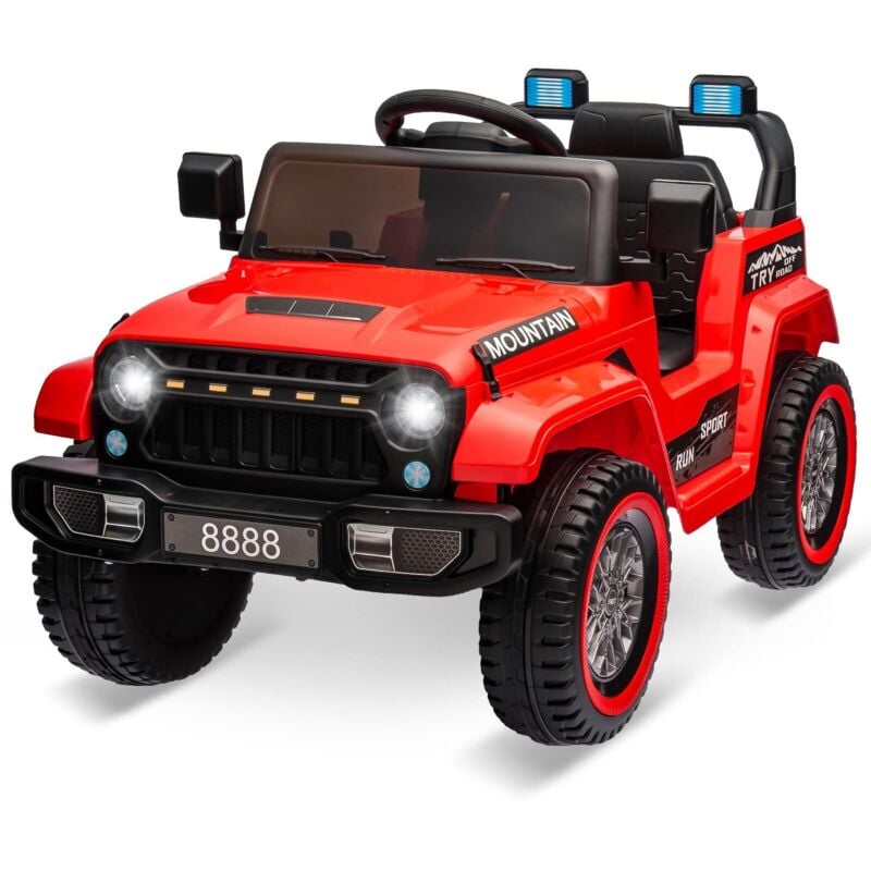 Lunsy - Voiture Électrique enfants,Voiture Télécommandée 12V4.5AH Enfants pour Enfant 3-8 Ans, Longwei Batteries (rose),lumières et sons,et phares