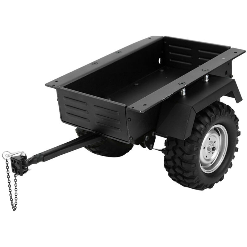 Voiture RC en Alliage d'Aluminium Modèle Véhicule Remorque Jouet Enfant Simulation Réaliste Noir