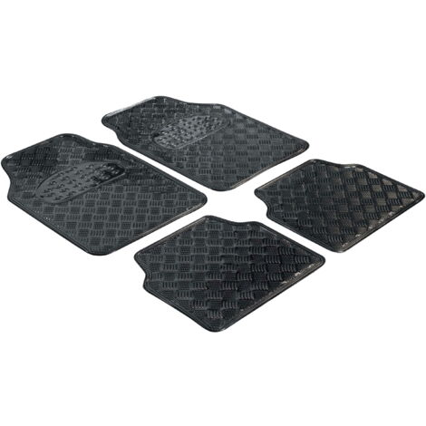 Voiture Tapis en caoutchouc plaque de contrôle métallique look carbone maxi