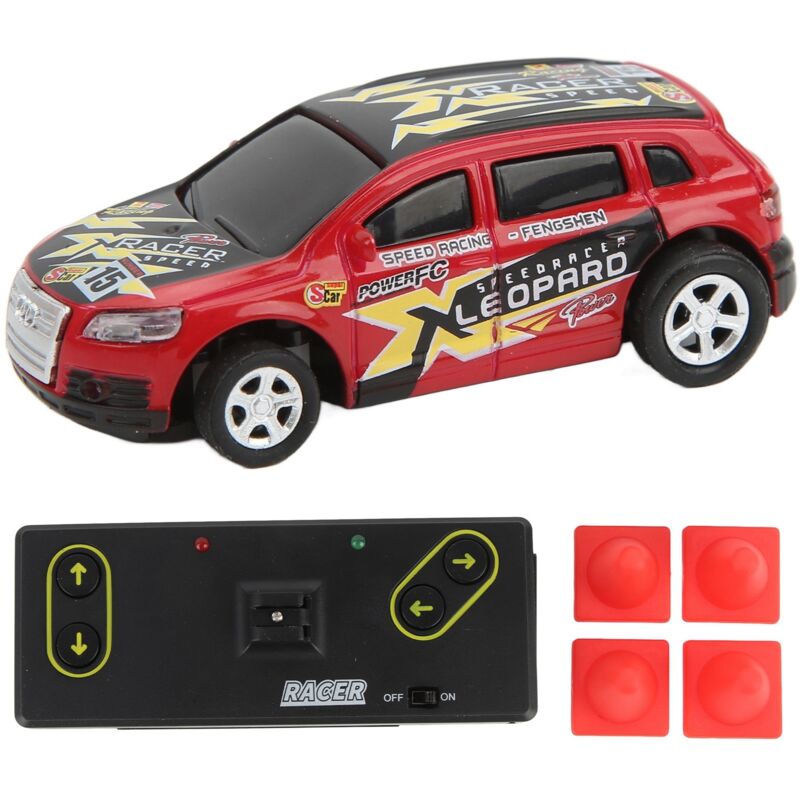 Voiture Télécommandée Mini 1:64 avec Dérive 4 Directions - Jouet RC Compact pour Intérieur et Extérieur, Enfants 3+ Rouge
