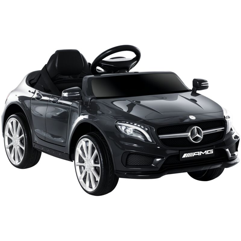 Voiture véhicule électrique enfant 6 v 7 Km/h max. télécommande effets sonores + lumineux Mercedes gla amg noir