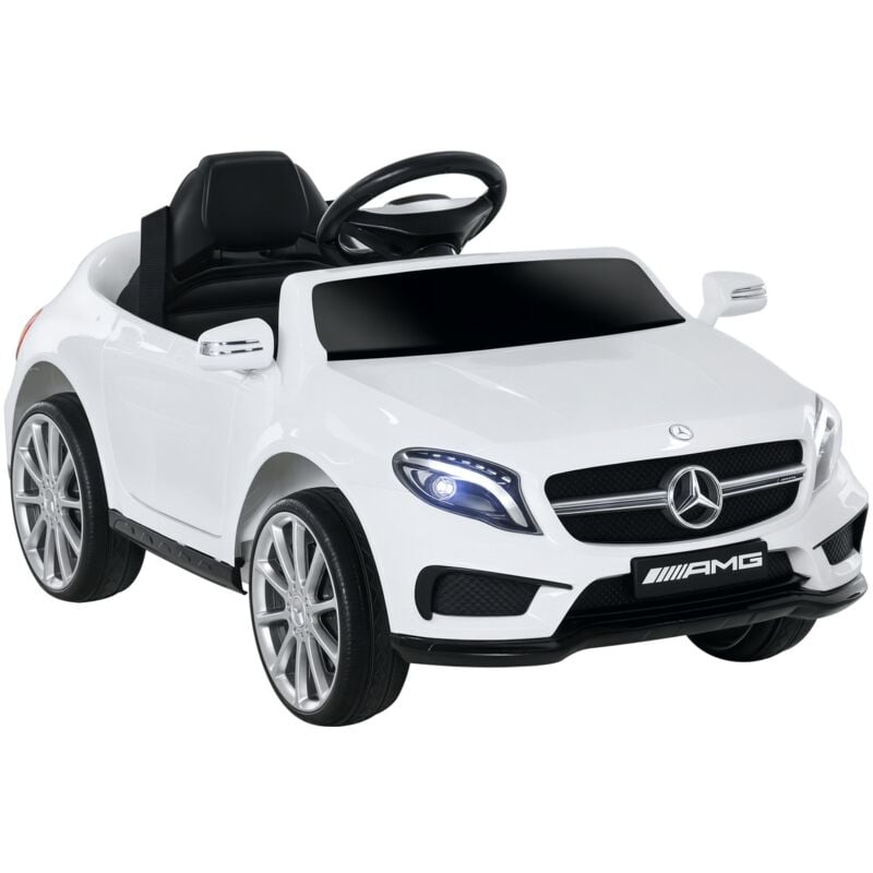 Homcom - Voiture véhicule électrique enfant 6 v 7 Km/h max. télécommande effets sonores + lumineux Mercedes gla amg blanc