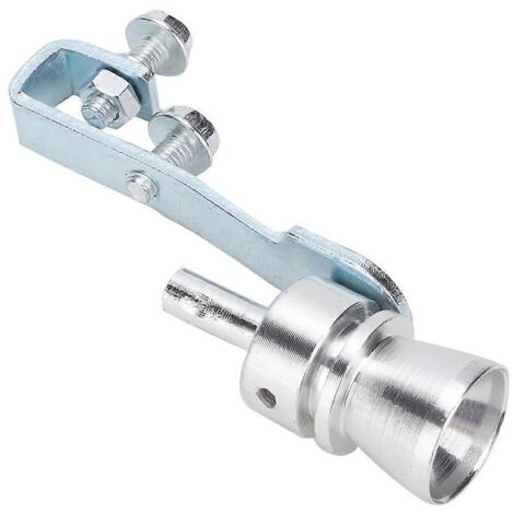Voix d'échappement Turbo Sound, sifflet de tuyau d'échappement en alliage d'aluminium argenté TC M, accessoire auto pour son puissant, silencieux de queue sport.