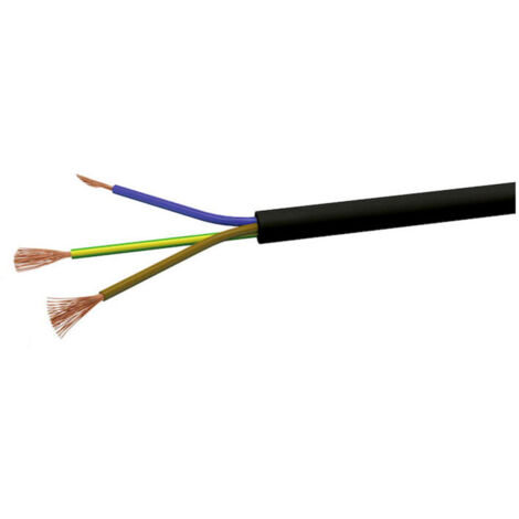 VOKA Kabelwerk 20053500 Schlauchleitung H05VV-F 3 x 1 mm² Schwarz 100 m