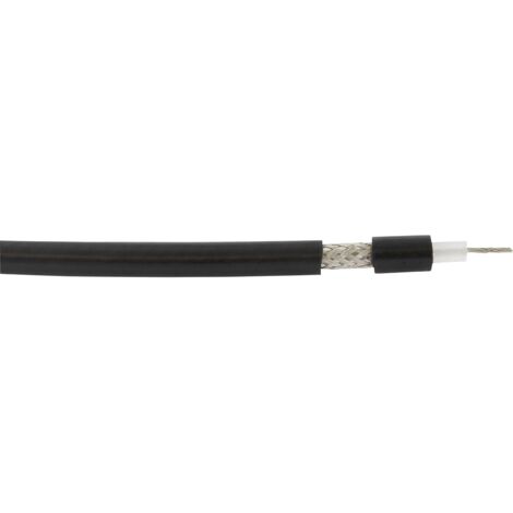 VOKA Kabelwerk 300902-01-100 Câble coaxial Ø extérieur: 5.40 mm RG58 C/U 50 Ω noir 100 m W057951