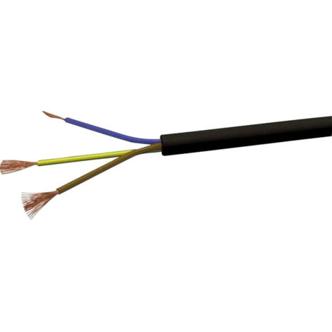 VOKA Kabelwerk H05VVF3X15 Schlauchleitung H03VV-F 3 x 1.5 mm² Schwarz 100 m