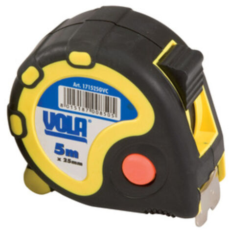 Vola flessometro metro misurazione nastro mtl 5x25 mm ritorno automatico