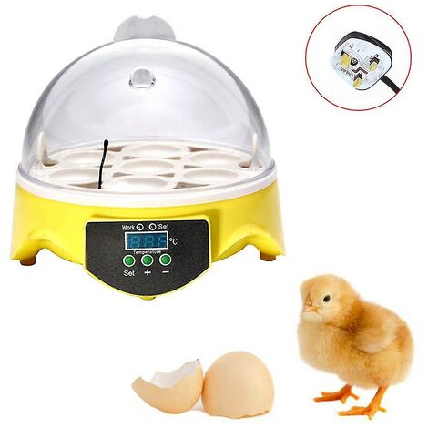 Volaille automatique 7 pièces oeufs incubateur contrôle de la température volaille oiseau poulet éclosoir