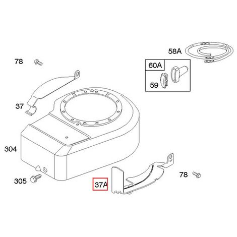 Volano di protezione trattorino tagliaerba ORIGINALE BRIGGS & STRATTON 691209