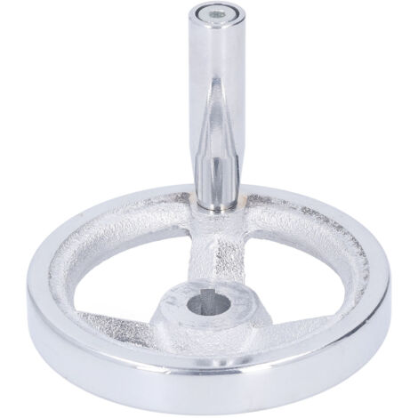 Volant à main à 3 rayons avec poignée tournante, volant rond en fonte pour tour, fraiseuse, rectifieuse, 12x100MM