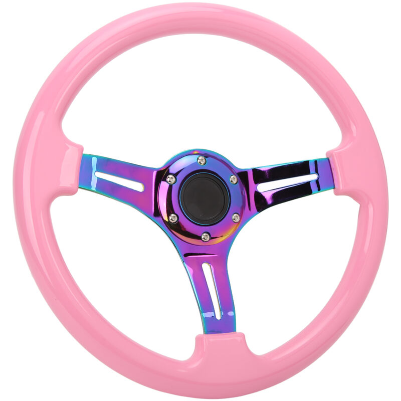 Volant de course universel rose abs 350 mm/14 pouces à 6 trous pour modification de voiture