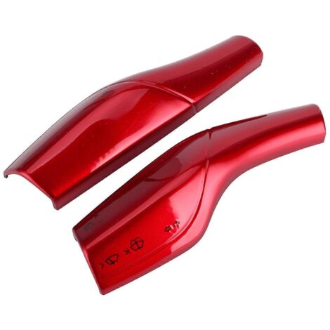 Volant de direction, cache de tige, levier d'essuie-glace, garniture décorative, compatible Tesla Model 3/Y, rouge.