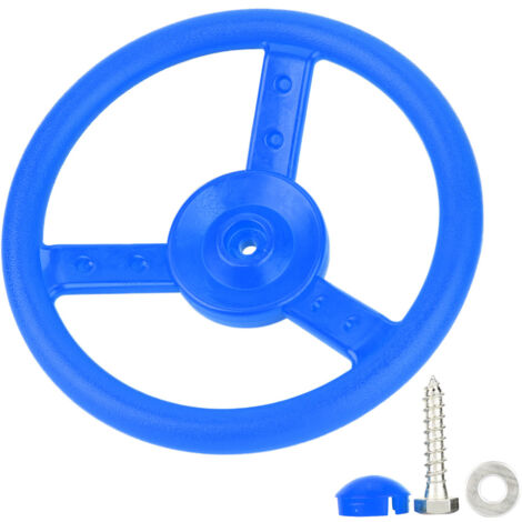 Volant de jeu en plastique bleu pour aire de jeux extérieure - Accessoire balançoire pour enfants