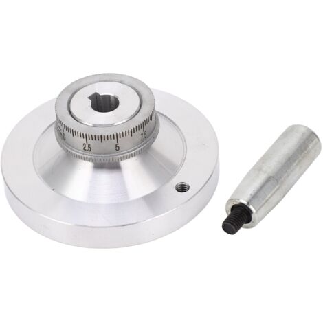 Volant de tour 80mm en alliage d'aluminium avec manivelle pour mini-tours 7x12, 7x14, 0618, CJ18A