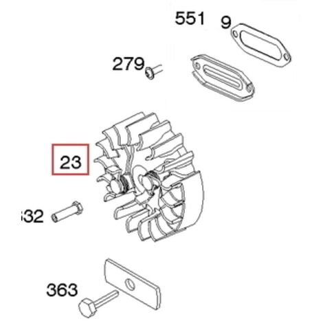 Volant d'inertie original BRIGGS & STRATTON BRIGGS & STRATTON pour moteur de tondeuse à gazon 696885