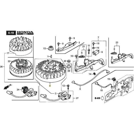 VOLANT MAGNÉTO ORIGINAL STIGA - 118552168/0