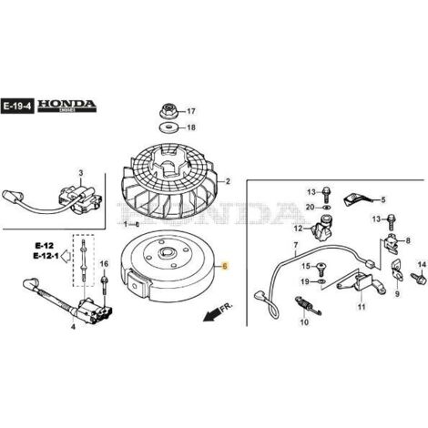 VOLANT MAGNÉTO ORIGINAL STIGA - 118552170/0