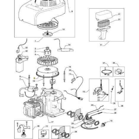 VOLANT MOTEUR COMP LC1P70FBR-ES ORIGINE STIGA - 118550418/0