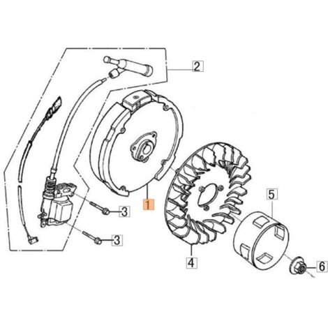 VOLANT MOTEUR ORIGINAL EMAK L66152251