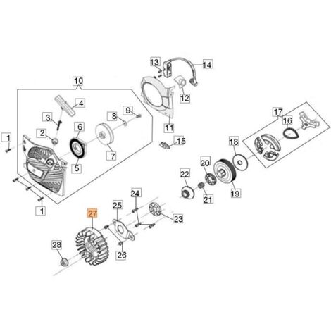 VOLANT MOTEUR ORIGINAL EMAK PY000083
