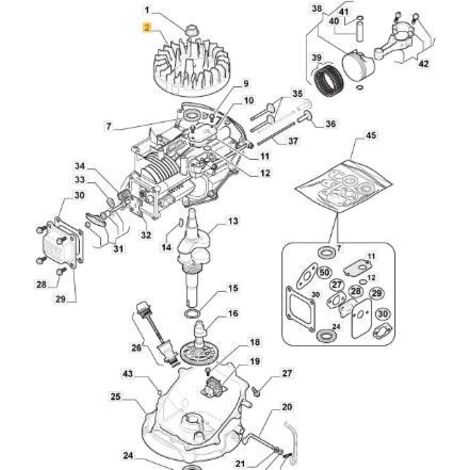 VOLANT MOTEUR ORIGINAL STIGA - 118551492/1