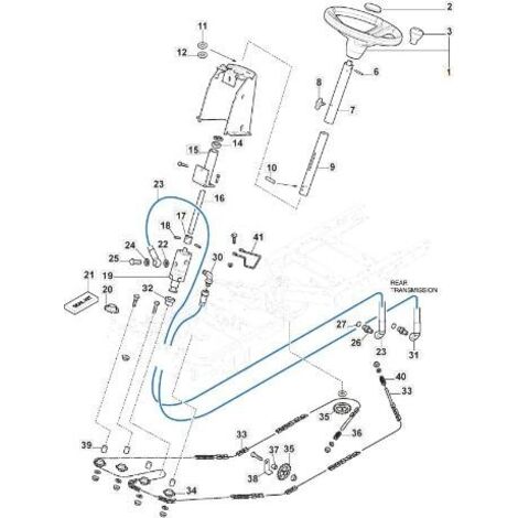 VOLANT PFM NOIR AVEC PLAQUE STIGA ORIGINAL STIGA - 337961200/0
