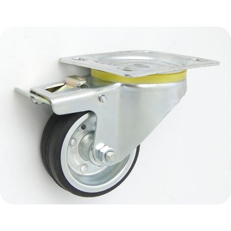 VOLANTE METALLO-GOMMA 80MM ALLOGGIAMENTO STERZO + FRENO 6H - KL080 SKR HA