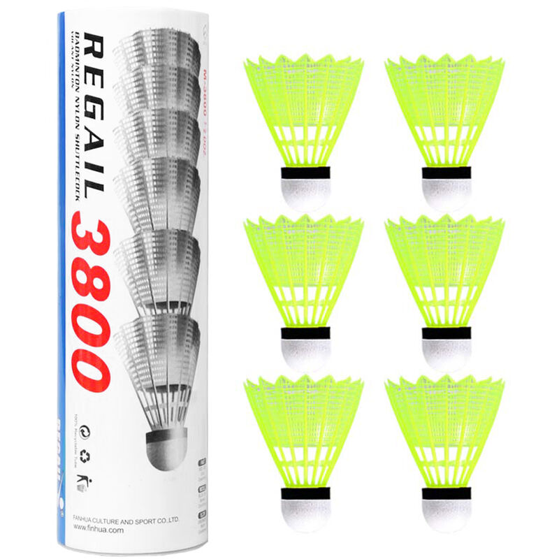 

Volantes de badminton de plastico duradero, 6 uds., Bolas de badminton para deportes al aire libre, bolas de badminton a prueba de viento,Amarillo, 6