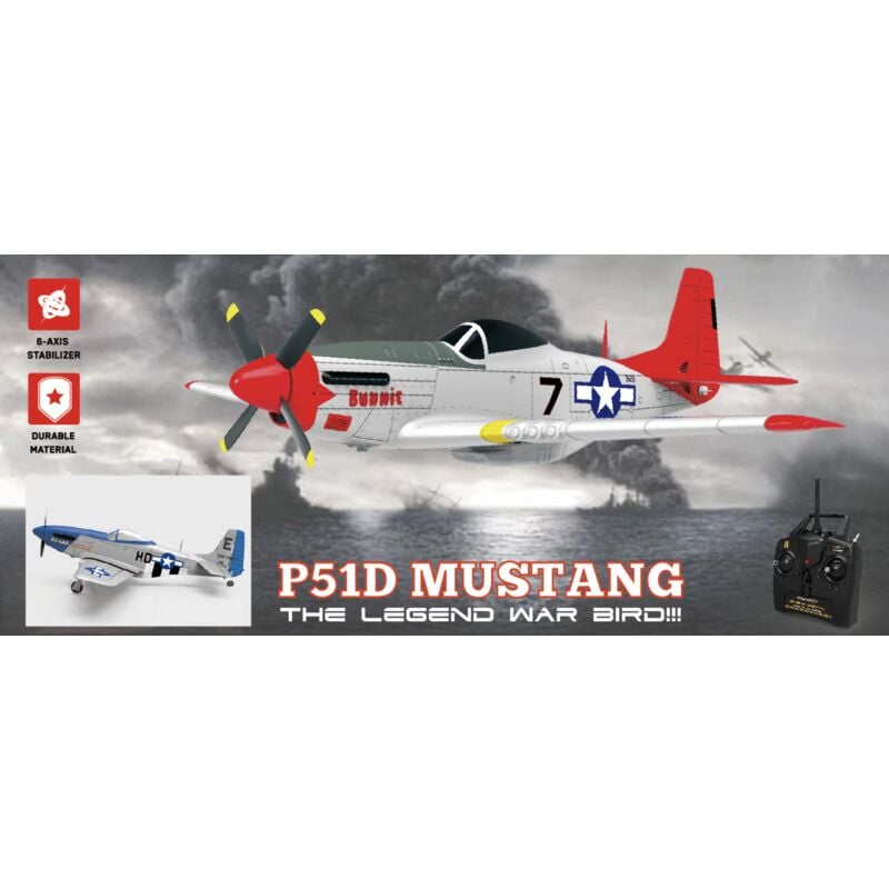 Volantex rc 768-1 Mustang P51D Envergure epo 750mm Warbird Avion pnp