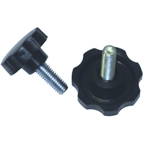 Volantino con perno filettato in abs nero - ø volantino mm.40, perno m8