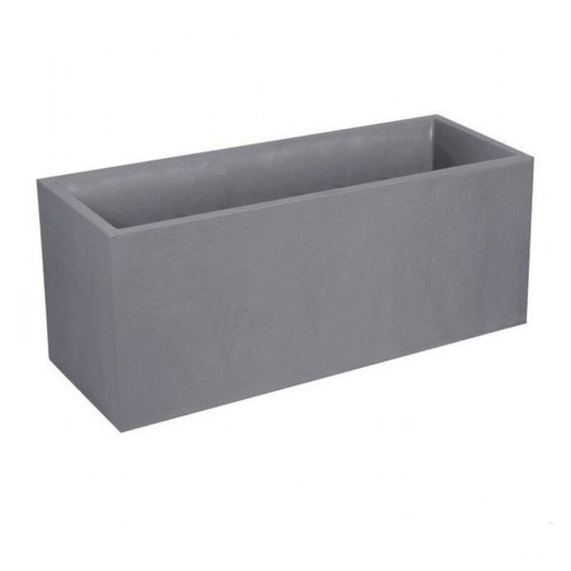 Plastiques - jardiniere volcania 98L 99,5x39x43cm gris galet - EDA