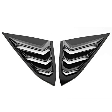 Volet de sortie d'air de lunette arrière en fibre de verre pour Honda Civic 2016-2019 - garniture de custode, déflecteur de fenêtre extérieur, aileron de style sport.