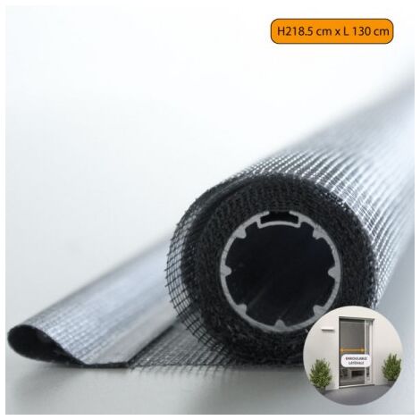 Volet Moustiquaire – Kit de réparation toile moustiquaire enroulable latérale 130 cm – Fibre de verre PVC – Remplacement rapide – Protection efficace contre insectes