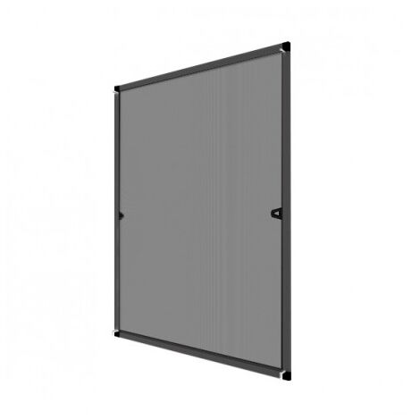 Volet Moustiquaire – Moustiquaire de fenêtre fixe alu 150 cm x 150 cm – Installation sans perçage – Adaptable à fenêtres standardisées – Coloris gris
