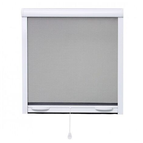 Volet Moustiquaire – Moustiquaire enroulable en aluminium H.145 x L.100 cm – Protection contre les insectes – Installation facile – Compatible fenêtres standards
