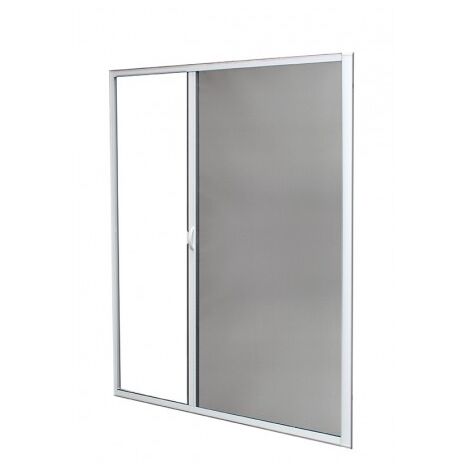 Volet Moustiquaire – Moustiquaire enroulable latérale en aluminium H220 cm x L160 cm blanc – Toile en fibre de verre – Système d'ouverture à droite ou à gauche
