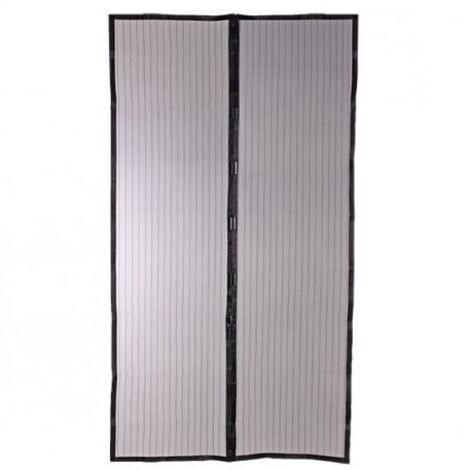 Volet Moustiquaire – Moustiquaire rideau magnétique pour porte 220x100 cm – Installation sans perçage – Compatible caravanes et camping-cars – Toile noire esthétique - H220xL100