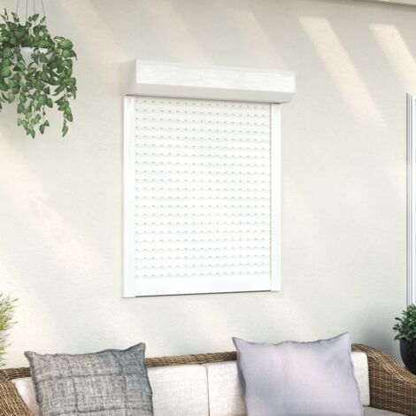 Volet roulant aluminium 70x100 cm blanc - The Living Store
