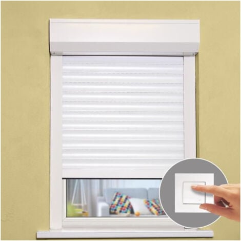 Volet roulant electrique en aluminium - L 100 x H 120 cm