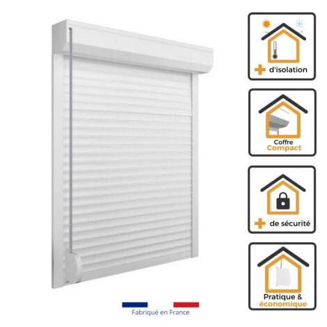 Volet Roulant PVC H220 cm x L120 cm Sangle