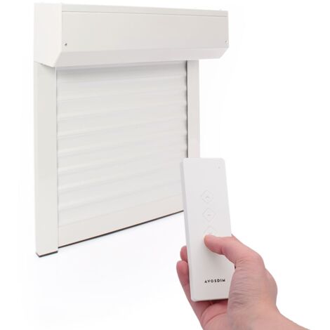 Volet Roulant Recoupable Electrique Radio ALU Blanc H215 x L240 cm