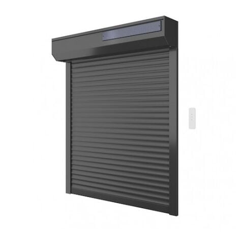 Volet roulant SOLAIRE Alu Gris H170 cm x L150 cm